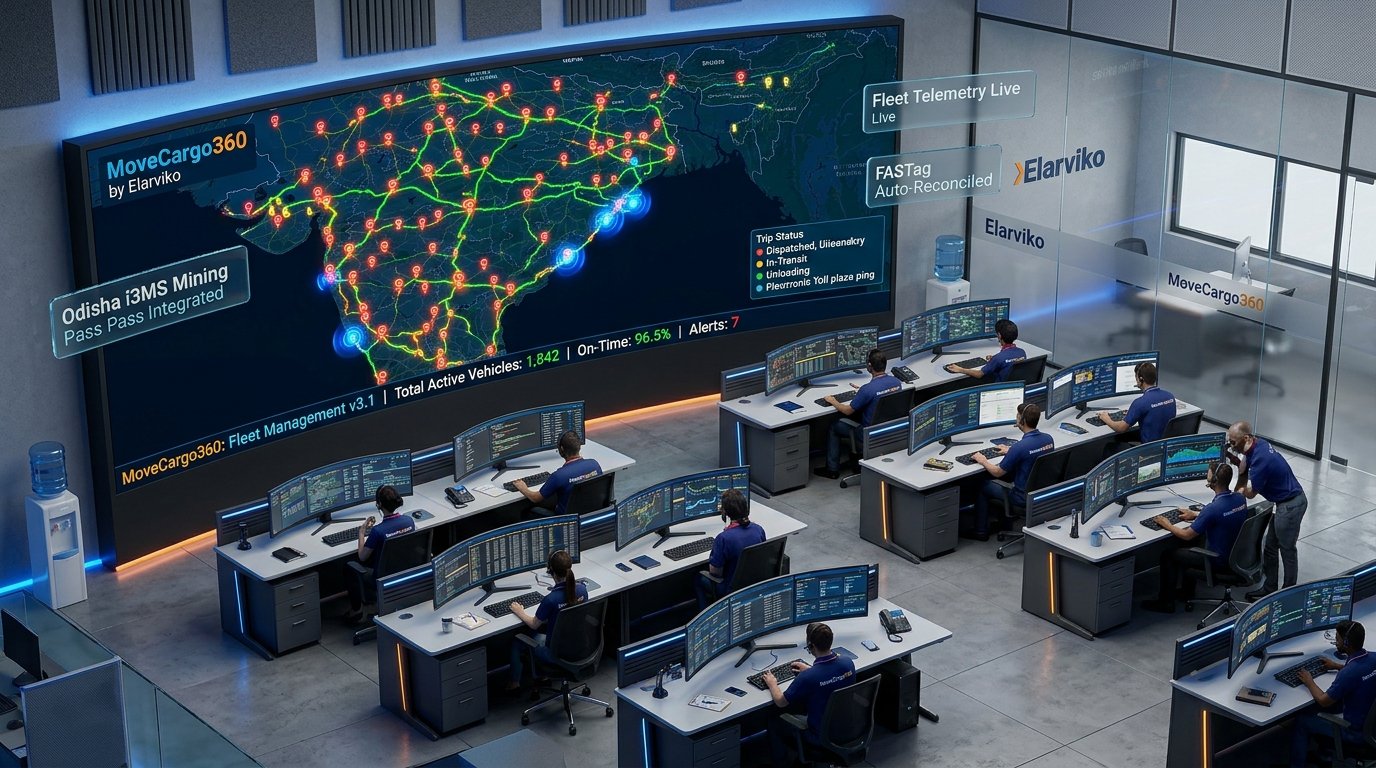 MoveCargo360 Enterprise Transport Operations Command Center 3D Console